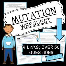 If one thinks of the information in dna as a series of sentences, mutations are errors in spelling the words that make up those sentences. Mutations Webquest Worksheets Teachers Pay Teachers