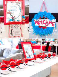 Cat In The Hat Inspired 3rd Birthday Party Dr Suess Birthday Party Ideas Birthday Party Printables Dr Seuss Birthday Party