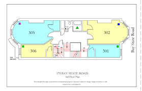 Brownstone rowtowns number of floor plans: 179 Bay State Road Boston University Housing