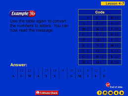 However, there are more options such as ascii codes and tap codes to decode numbers. 4 7 Identity And Inverse Matrices Ppt Video Online Download