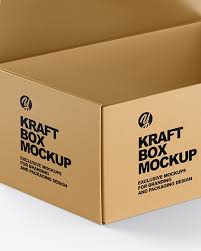 Opened Kraft Paper Box Mockup Yellowimages Free Psd Mockup Templates