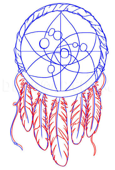 How To Draw A Dreamcatcher, Drawing, Step by Step, by Dawn - DragoArt
