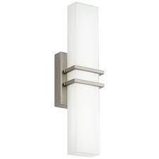 Brushed nickel bathroom mirror trend. Possini Euro Design Modern Wall Light Led Brushed Nickel 17 Vanity Fixture For Bathroom Over Mirror Bedroom Walmart Com Walmart Com