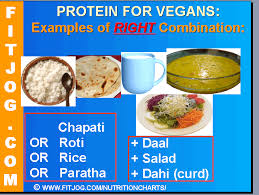 protein in grains and protein rich indian food for