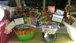 Lucky Lottery Pot Of Gold Lottery Themed Classroom Silent Auction Baskets Auction Baskets Birthday Gifts For Husband Silent Auction Baskets