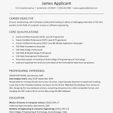 Sample Resume Of Experienced New Grad