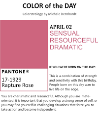 Color Of The Day Colorstrology By Michele Bernhardt Color Of The Day Pantone Color Bridge Pantone
