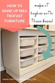 Ikea Trofast Hack To Make The Units Taller Works Great For Kid Sized Standing Height Workspace Or For Adults Sitting Ikea Storage Lego Table Ikea Ikea Trofast