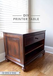Build A Diy Printer Table With Free Plans By Ana White And A Step By Step Tutorial By Jen Woodhouse Www Diy Furniture Projects Furniture Diy Furniture Plans