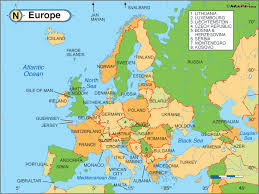 The terrain ranges from flat to rolling plains. Map Of Europe With Facts Statistics And History
