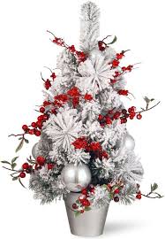 Decorative Touch Tabletop Christmas Accent National Tree Company 24 In Potted Christmas Trees White Artificial Christmas Tree Home Depot Christmas Decorations