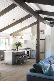 Explore these 20 beautiful examples of the interior trend. 97 Fancy Black And White Kitchen Ideas Beams Living Room Home White Kitchen Floor