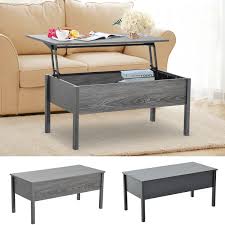 Tables having a table top that is movable between a closed position atop the table base and an open position forward and above the table base are disclosed. 39 Modern Lift Top Coffee Table Floating Retractable Lift Top Hidden Storage Ebay