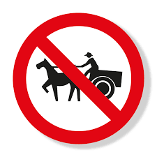 Prohibida la circulación  de vehículos de tracción  animal