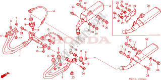 Silencieux D Echappement Pour Honda Pan European St 1300 De 2002 Honda Moto Catalogue De Pieces Detachees D Origine