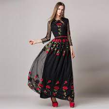 Ultimate reversible dress from our it knits collection color: Uniquewho Girls Women Luxury Embroidery Dress Black Cream Mesh Dress Red Rose Flower Slim Maxi Dress Spring Summer Party Dresses Dresses Aliexpress
