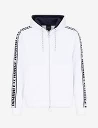 Shop for men's hoodies online at emporio armani. Armani Exchange Logo Tape Hooded Sweatshirt Track Top For Men A X Online Store