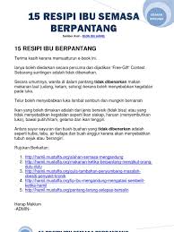 Berpantang juga bertujuan untuk mengembalikan semula keremajaan dan awet muda kepada ibu bersalin. 15 Resipi Ibu Semasa Berpantang