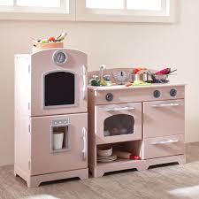 Play Kitchen Set Wooden Pink Kids Children Appliances Girls Toddlers Retro Toy Ebay Kitchen Sets For Kids Wooden Play Kitchen Play Kitchen Sets