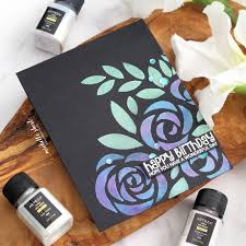 What is gel medium and how to you use it for art and crafts. The Card Grotto Video Mica Powder With Stencils Giveaway