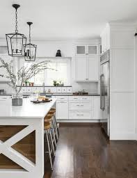 These white kitchens with dark floors are the ultimate balancing act | hunker. White And Wood Modern Farmhouse Kitchen Ideas Pickled Barrel
