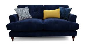 The armrests are slimmed so they don't occupy much space and even the legs of the sofa are angled making it look classier. Patterdale Velvet 2 Seater Sofa Patterdale Velvet Dfs