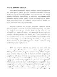 Masyarakat zaman dahulu terutama dalam kalangan kaum wanita. Sejarah Permainan Teng Teng