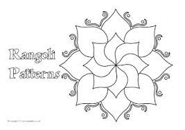 These beautiful colouring sheets feature detailed rangoli designs for children to colour. Rangoli Pattern Sheets Sb6410 Sparklebox