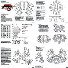 Classic Octagon Picnic Table Woodworking Plans Blueprints Odf08 Picnic Table Woodworking Plans Picnic Table Plans Woodworking Plans Patterns