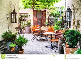 Summer Cafe Terrace Small Backyard Landscaping Small Backyard Small Courtyard Gardens