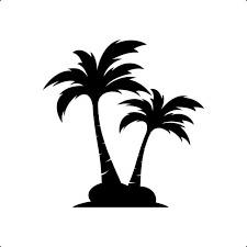 Palm Pohon Kelapa Logo Ikon Vektor Dan Png Ilustrasi Latar Belakang Abstrak