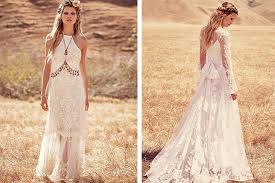 Es dürfen auch opulente muster und stickereien sein. Der Trend Der Vintage Brautkleider Boho Chic Oder Zarte Spitze