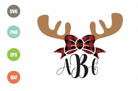 Christmas santa claus reindeer sketch christmas vector silhouette vector cristmas. Christmas Reindeer Svg Monogram 406264 Svgs Design Bundles