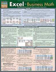Quickstudy Ms Excel For Business Math Laminated Reference Guide Excel Tutorials Math Formulas Math Methods