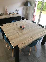 table carree sur mesure bois recycle salle a manger table carree tables a manger carrees table salle a manger