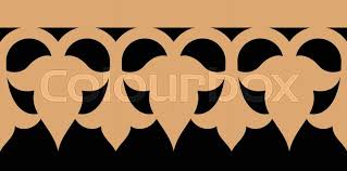Decorative seamless islamic ornamental border vector. Arabic Floral Seamless Border Stock Vector Colourbox