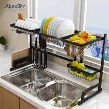 China Easy Diy Adjustable Stainless Steel Stand Storage Shelf Over Sink Dish Drying Kitchen Rack China Dish Rack And Dish Drying Rack Price By sheer luck, the rack was just large enough that it would stay in place when i have a window at my sink and have plants in a planter thinking of mountuing a dish rack over them. china dish rack and dish drying rack price