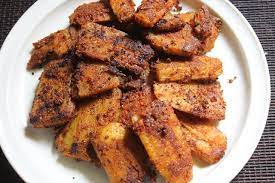 This simple recipe for banana fritters will help you make a batter which will protect your bananas during cooking to give you a delicious crispy outside and a hot. Raw Banana Tawa Fry Recipe Vazhakkai Varuval Recipe Yummy Tummy