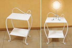 Comodino in ferro battuto (ceste in vimini escluse, vendute separatamente), dimensioni lunghezza 47 cm, profondità 41 cm, altezza 93,5 cm, realizzato in italia da ceart. Comodini Comodino In Ferro Battuto Lavorato A Mano Corinto Artigianfer Spello Umbria Italia