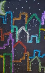 Disegnare Su Cartoncino Nero E Un Esperienza Molto Affascinante Dopo Aver Tracciato Il Disegno Di Uno Skykline Abbiamo Ripassat Cartoncini Disegni Palloncini