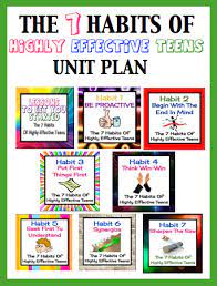 Complete Unit Plan For Sean Covey S The 7 Habits Of Highly Effective Teens 7 Habits Leadership Classes Unit Plan