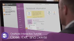Deleting your onenote notebooks will require access to your onedrive files, which is where files synced in. Close Exit And Delete Customguide