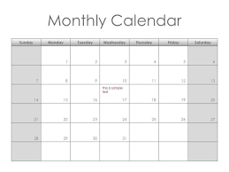 Monotone Monthly Planner Yourtemplatefinder Monthly Calendar Monthly Planner Calendar Template