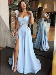 Custom Made Sweetheart Neck Light Blue Prom Dress With Cap Sleeves Cap Sleeves Blue Formal Gradution Evening Dress In 2021 Light Blue Prom Dress Prom Party Dresses Prom Dresses Blue