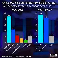 Nigel Farage to defeat 'desperate Tory-Labour pact' in second Clacton by- election, data suggests