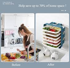 Hot selling 6 in 1 kitchen accessories cooking tools set stainless steel cutting equipment 6pcs kitchen tool set with holder. New 6 Layers Wall Mounted Dish Organizer Rack Kitchen Fruit Vegetable Storage Holder Wall Hanging Shelves Pantry Organizer Box Storage Holders Racks Aliexpress