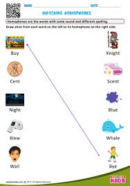 English Match Homophones Worksheets For The Kids Of Grade1 With Common Core Standards Homophones Are The Homophones Homophones Worksheets 1st Grade Worksheets