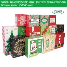 Decorative Christmas Gift Boxes With Lids 14 Count And Christmas Gift Foil Stickers 80 Gift Boxes With Lids Christmas Gift Tags Christmas Gift Boxes With Lids
