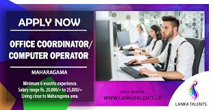 Task description:14045 computer operator v the computer operator v resolves a variety of difficult operating problems (e.g. Office Coordinator Computer Operator Lanka Talents