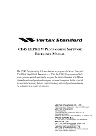 Ce45 Eeprom Programming Software Reference Manual Manualzz Com